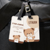 Mooie Gepersonaliseerde Babybeer Bagage Label