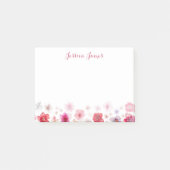 Mooie gepersonaliseerde bloem 4 "x 3" post-it® notes (Voorkant)