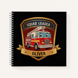 Mooie gepersonaliseerde brandweer badge gepersonal notitieboek