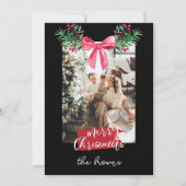 Mooie gepersonaliseerde familiefoto slinger kerst feestdagenkaart (Voorkant)