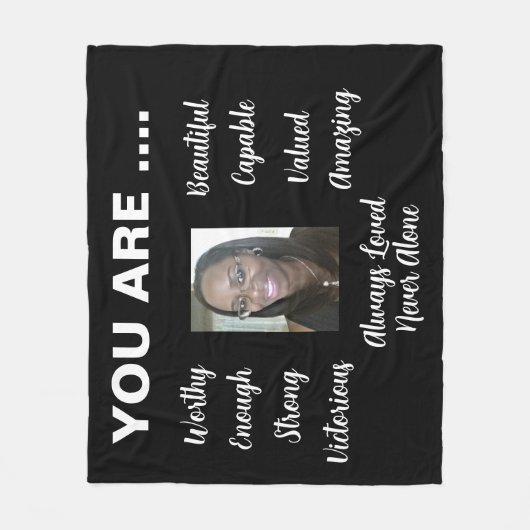 MOOIE GEPERSONALISEERDE FLEECE DEKEN (Voorkant)