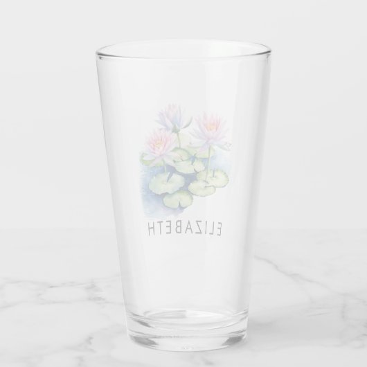 Mooie gepersonaliseerde geboortemaand bloem aangep glas (Achterkant)