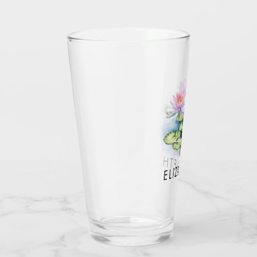 Mooie gepersonaliseerde geboortemaand bloem aangep glas (Rechts)