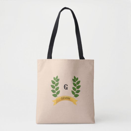Mooie gepersonaliseerde groene bladeren tote bag (Voorkant)