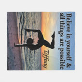 MOOIE GEPERSONALISEERDE GYMNASTIEK FLEECE DEKEN (Voorkant (Horizontaal))