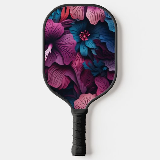 Mooie gepersonaliseerde hibiscus pickleball paddle (Achterkant)