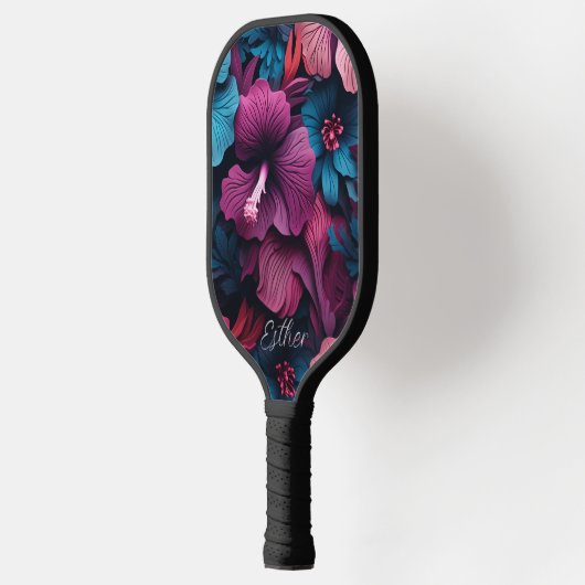 Mooie gepersonaliseerde hibiscus pickleball paddle (Links)