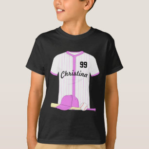 Mooie gepersonaliseerde honkbal baby T-shirt