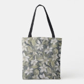Mooie gepersonaliseerde ivoren bloesems op Sage Tote Bag (Achterkant)