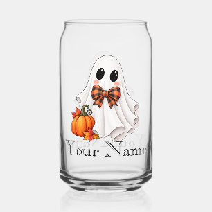 Mooie gepersonaliseerde jongens spook Halloween ka Blikvorm Glas
