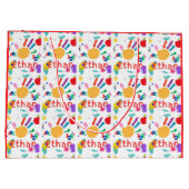 Mooie gepersonaliseerde kinder-ABC-handbeschilderi Groot Cadeauzakje (Achterkant)