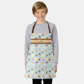 Mooie gepersonaliseerde naam met Cupcake-afdruk Schort (Gedragen)