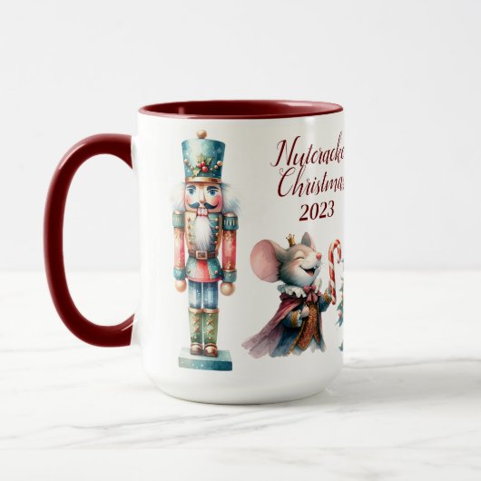 Mooie gepersonaliseerde Notenkraker sublimatie Mok (Links)