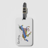 Mooie gepersonaliseerde Regenboog Eenhoorn Bagages Bagagelabel (Voorkant (verticaal))