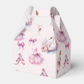 Mooie gepersonaliseerde roze ballerina verjaardag bedankdoosjes (Achterkant)