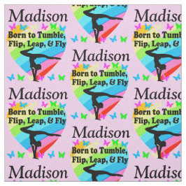 MOOIE GEPERSONALISEERDE ROZE REGENBOOG GYMNAST STO STOF