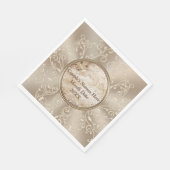 Mooie gepersonaliseerde rustieke bruiloft servette servetten (Hoek)