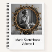 Mooie gepersonaliseerde schetsboek notitieboek voo (Voorkant)