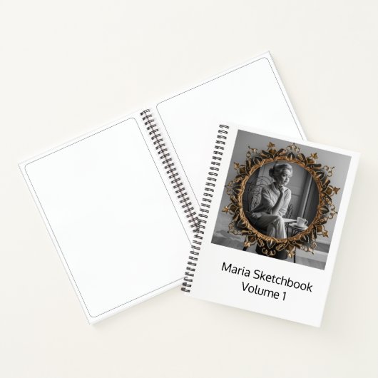 Mooie gepersonaliseerde schetsboek notitieboek voo (Binnen)