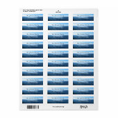 Mooie gepersonaliseerde Sjabloon met blauwe bergen Etiket (Full Sheet)
