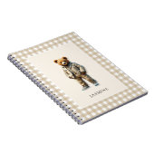 Mooie  gepersonaliseerde teddybeer  notitieboek (Rechterzijde)
