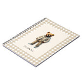 Mooie  gepersonaliseerde teddybeer  notitieboek (Linkerzijde)