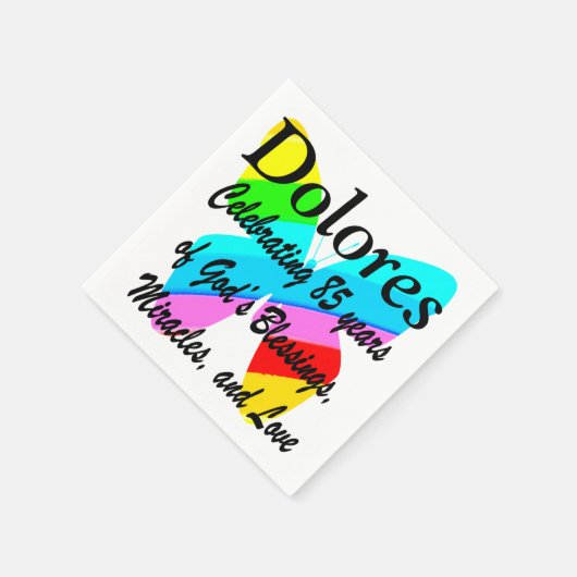 MOOIE GEPERSONALISEERDE VLINDER 85E VERJAARDAG SER SERVET (Hoek)