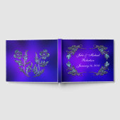 Mooie gepersonaliseerde vlinder faux filigraan gastenboek (Volledig)