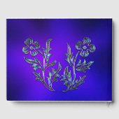 Mooie gepersonaliseerde vlinder faux filigraan gastenboek (Achterkant)