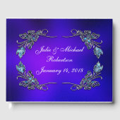 Mooie gepersonaliseerde vlinder faux filigraan gastenboek (Voorkant)