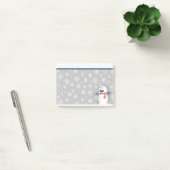 Mooie gepersonaliseerde winter sneeuw / sneeuwman post-it® notes (Kantoor)