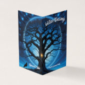 Mooie gepersonaliseerde zonnewende Yule Kaart (Buitenkant)