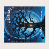 Mooie gepersonaliseerde zonnewende Yule Kaart (Buitenkant ongevouwen)