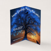 Mooie gepersonaliseerde zonnewende Yule Kaart (Binnen)