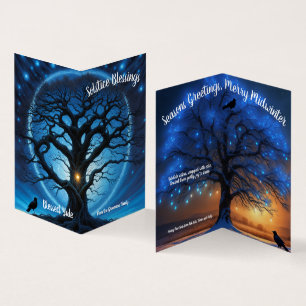 Mooie gepersonaliseerde zonnewende Yule Kaart