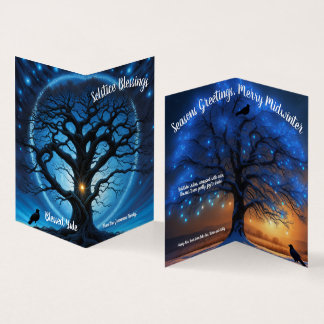 Mooie gepersonaliseerde zonnewende Yule Kaart