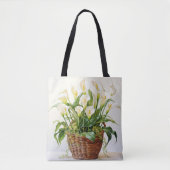 Mooie geplante Calla Lily bloemen Tote Bag (Voorkant)