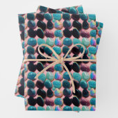 Mooie, gepolijste Rocks die het patroon herhalen Inpakpapier Vel (In situ)