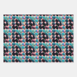 Mooie, gepolijste Rocks die het patroon herhalen Inpakpapier Vel