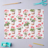 Mooie geranium potten tissuepapier (Craft)