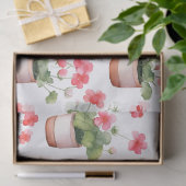 Mooie geranium potten tissuepapier (Geschenk)