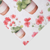 Mooie geranium potten tissuepapier (Detail)