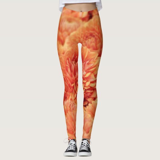 Mooie gerbera leggings (Voorkant)