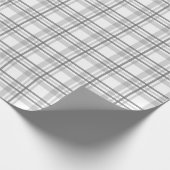 Mooie geruite patroon van grijs wit cadeaupapier (Hoek)