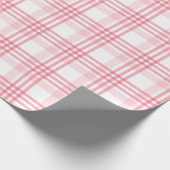 Mooie geruite patroon van rood en roze cadeaupapier (Hoek)