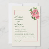 Mooie geschilderde Hibiscus bruiloft Kaart (Voorkant)