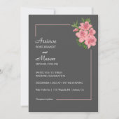 Mooie geschilderde Hibiscus bruiloft Kaart (Voorkant)