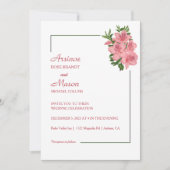 Mooie geschilderde Hibiscus bruiloft Kaart (Voorkant)