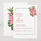 Mooie geschilderde Hibiscus bruiloft Kaart (Voorkant / Achterkant)