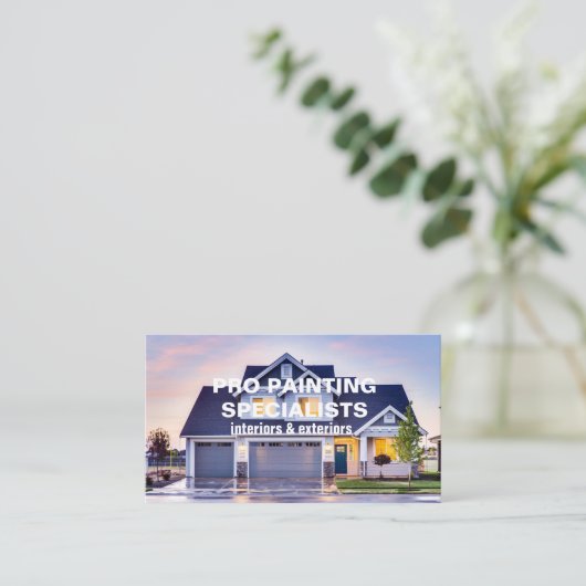 Mooie geschilderde huisschilder visitekaartje (Staand voorkant)